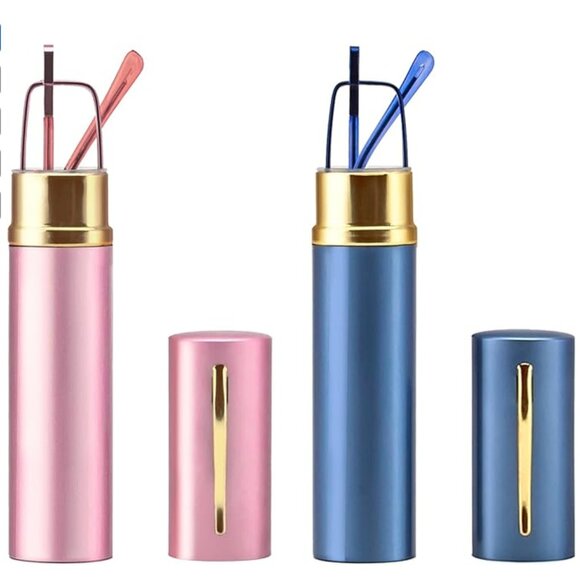 REAVEE 2 Pack Slim Pen Reading Glasses for Men Women, Small Pocket Size Tube - Picture 2 of 6